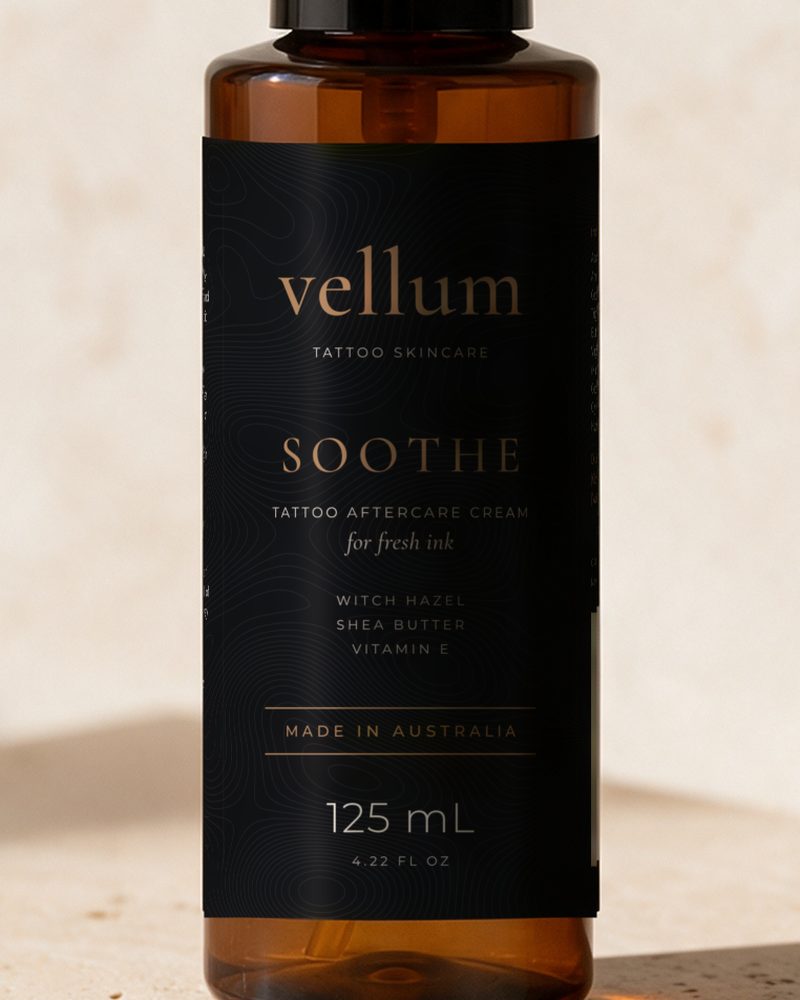 Close-up of the Soothe label