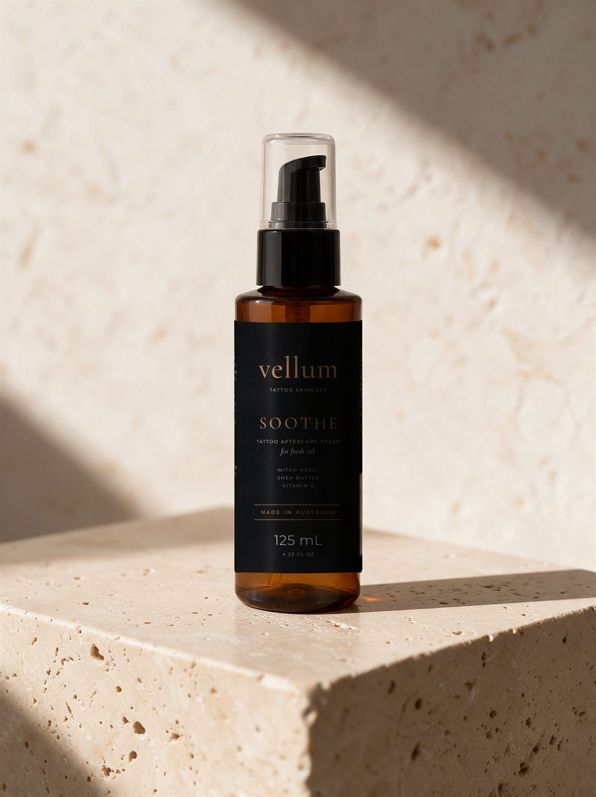 Soothe, 125 mL amber pump bottle